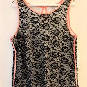 🍌Banana Republic Lace Neon Tank🍌